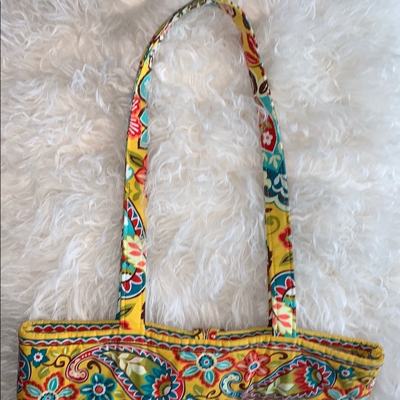 Vera Bradley Gold Floral Handbag - Picture 5 of 12